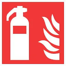 image of a fire extinguisher as an example of an actvie fire protection method