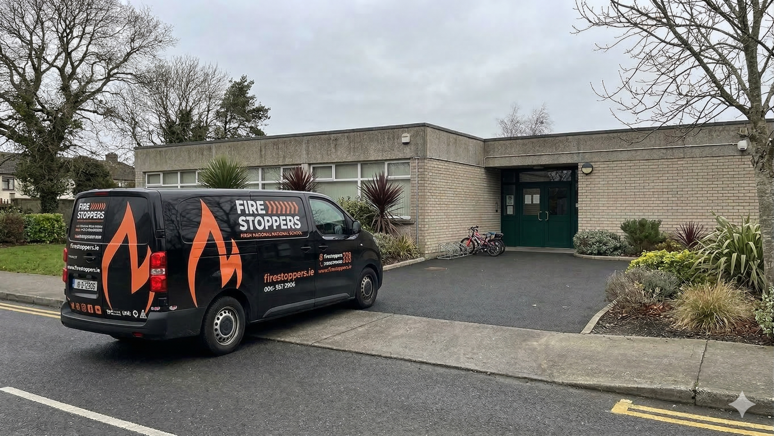 image ofr firestoppers can outside irish school