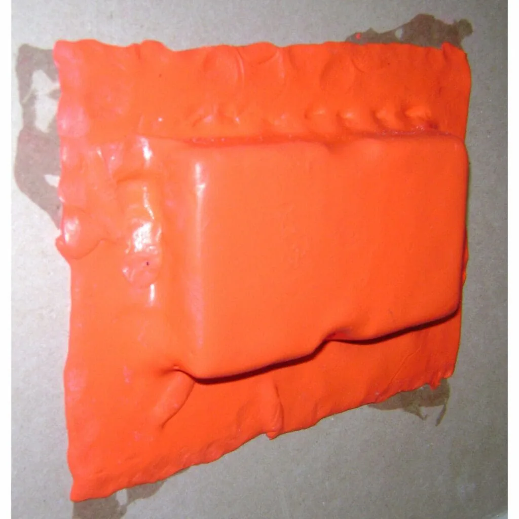 putty pads on a concrete wall